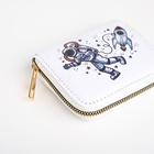 Кошелёк на молнии «Космонавт», маленький, детский, белый - фото 65429227