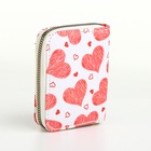 Кошелёк на молнии «Сердечки», маленький, белый - Фото 3