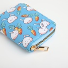 Кошелёк детский «Кролики», на молнии, голубой - фото 65429231
