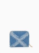 Кошелёк женский на молнии 8.5×2×11 см, джинсовый, голубой - Фото 4