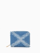 Кошелёк женский на молнии 8.5×2×11 см, джинсовый, голубой - Фото 5