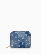 Кошелёк женский на молнии 8.5×2×11 см, джинсовый, синий - Фото 5