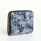 Кошелёк женский, маленький, на молнии, синий - фото 65429243