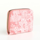 Кошелёк на молнии женский, маленький, три отделения, розовый - фото 65429247