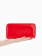 Кошелёк женский на молнии, 20×2×10 см, лаковый, красный - Фото 2