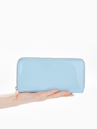 Кошелёк женский на молнии, 20×2×10 см, лаковый, голубой - Фото 2