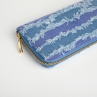 Кошелёк женский на молнии, 20×2×10 см, джинсовый, в полоску, голубой - Фото 3
