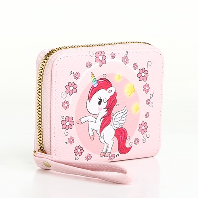 Кошелёк на молнии, цвет розовый