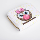Кошелёк детский «Совёнок», на молнии, белый - Фото 5