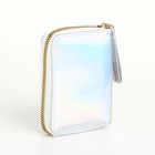 Кошелёк на молнии, цвет серебряный - Фото 3