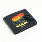 Кошелёк детский Wildlife, маленький, на кнопке, чёрный - Фото 3