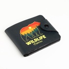 Кошелёк детский Wildlife, маленький, на кнопке, чёрный - Фото 5