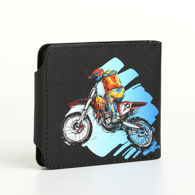 Кошелёк на кнопке, цвет чёрный