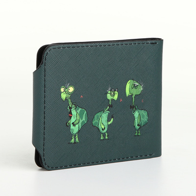 Кошелёк на кнопке, цвет зелёный