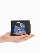 Кошелёк детский «Космонавт», маленький, на кнопке, чёрный - Фото 4