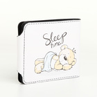 Кошелёк маленький Sleep time, детский, на кнопке, бежевый - Фото 2