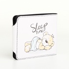 Кошелёк маленький Sleep time, детский, на кнопке, бежевый - Фото 4