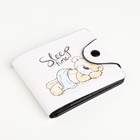 Кошелёк маленький Sleep time, детский, на кнопке, бежевый - Фото 5