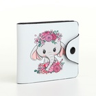 Кошелёк детский «Слоник», маленький, на кнопке, белый - Фото 3