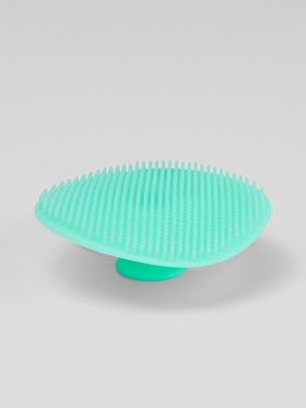 Щётка для умывания «Круг», силиконовая, на присоске, d=5.5 см, бирюзовая