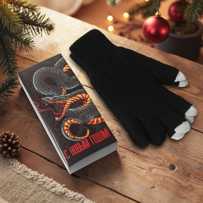 Перчатки мужские новогодние KAFTAN «С новым годом», размер 22