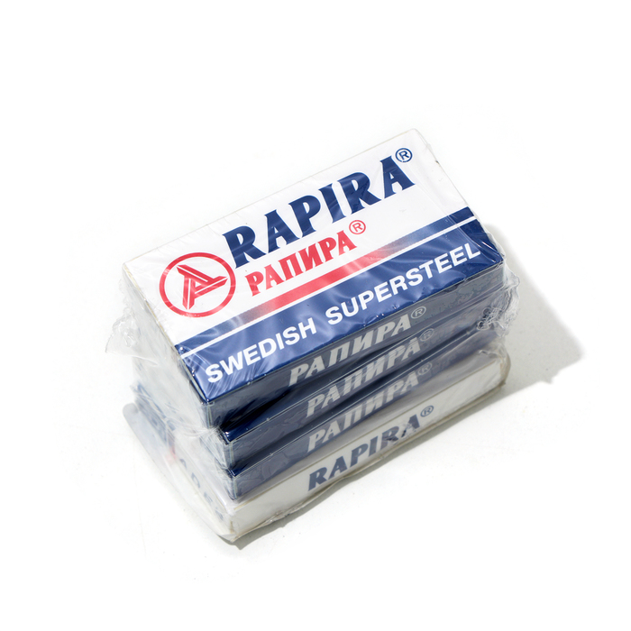 Сменные лезвия классические  Rapira "Суперсталь", 4 упаковки по 5 шт - Фото 1