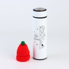 Термос новогодний с шапочкой«Теплой зимы», 500 мл, белый - Фото 2