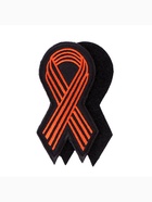 Георгиевская лента на липучке, шеврон, 8×4 см, чёрный, оранжевый - Фото 2