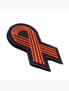 Георгиевская лента на липучке, шеврон, 8×4 см, чёрный, оранжевый - Фото 3