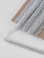 Тесьма декоративная «Шанель», 8 мм, 10±1 м, цвет серебряный - Фото 2