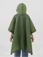 Дождевик - пончо, взрослый, размер универсальный, ЭВА матовая 160 г, зелёный - Фото 4