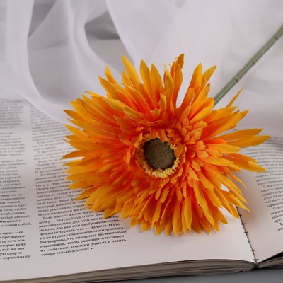 Цветы искусственные «Хризантема люкс», h=40 см, d=11 см, оранжевые