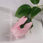 Цветы искусственные "Роза бутон бархат" 43 см,(бутон-h-7см)  розовый - фото 809138969