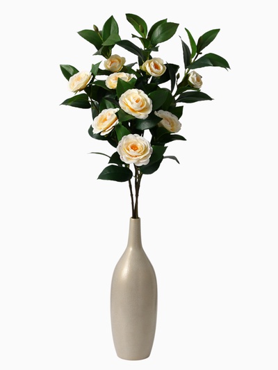 Цветы искусственные «Камелия», h=85 см, белые