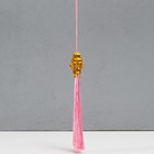Подвеска текстиль, пластик "Китайский лев" розовая 2х4х14 см - Фото 2