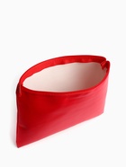 Косметичка на молнии, плоская, средний размер, однотонная, красная - Фото 2