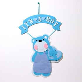 Украшение на гендер пати «Подвеска Мишка It's a Boy», 30.5×30.5×49 см, голубое 10535107
