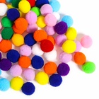 Набор текстильных деталей для декора «Бомбошки», 100 шт., размер 1 шт. — 2 см - Фото 4