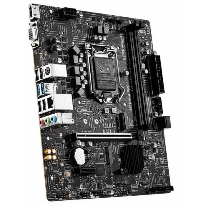 Материнская плата MSI H510M-A PRO Soc-1200 Intel H510 2xDDR4 mATX, GbLAN+VGA+HDMI - фото 51627700