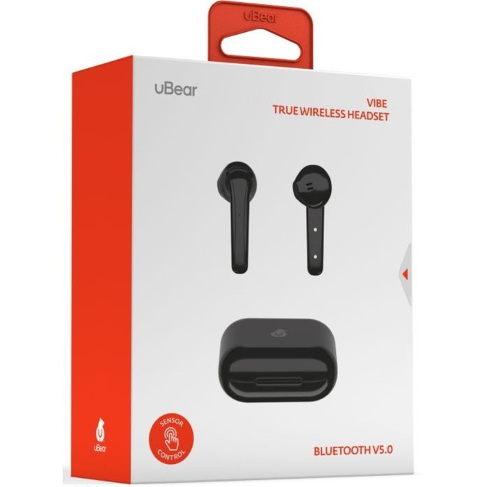 Гарнитура вкладыши uBear Vibe черный беспроводные bluetooth в ушной раковине (TW03BL01-BD)   1071957 - фото 51627743