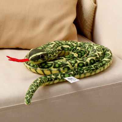 Мягкая игрушка «Змея», 30 см, цвет зелёный