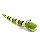 Мягкая игрушка «Змея», в полоску, 59 см, цвет зелёный - фото 110819580