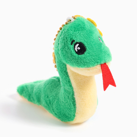 Мягкая игрушка «Змея», с цветком, на подвесе, 8 см, цвет МИКС