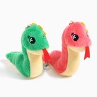 Мягкая игрушка «Змея», с цветком, на подвесе, 8 см, цвет МИКС - Фото 6