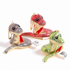 Мягкая игрушка «Змея», блестящая, на подвесе, 7 см, цвет МИКС - Фото 5