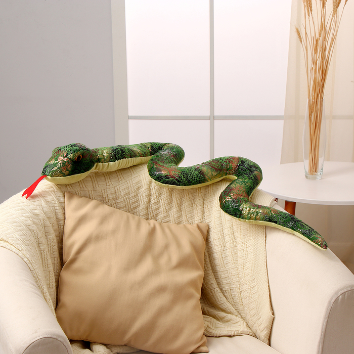 Мягкая игрушка «Змея», 105 см, цвет зелёный - Фото 1