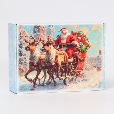 Складная коробка «Дед Мороз», 30,7 × 22 × 9,5 см