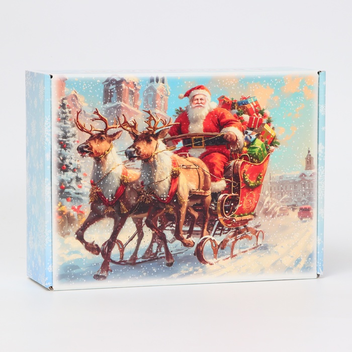 Складная коробка «Дед Мороз», 30,7 × 22 × 9,5 см - Фото 1