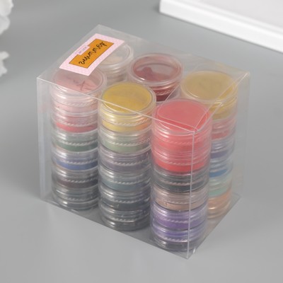 Глиттер для творчества «Пудра-втирка. Краски осени», набор 36 шт. в баночка - 1 г, 6×9×8 см