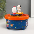 Сувенир музыкальный механический магнитный «Космические приключения», 12.2×12.2×11.5 см - Фото 3